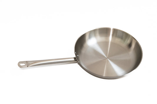 Sartén 30cm Acero Inoxidable Ø30cm x 4.9cm alto, Triple Fondo